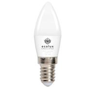 Ampoule LED C37 - Blanc chaud 27 000 K - Non compatible avec variateur d'intensité - 8,5 W - Haute luminosité - 850 lumens - Idéal pour la maison, le bureau (4, blanc chaud, intensité non variable)