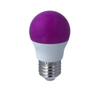 Ampoule Led Colorée, 4W = 35W 220V, Forme Globe Ø45, Pour Décoration de Fête E14 ou E27 (E27, Violet)