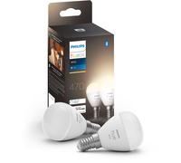 Philips Hue White Pack de 2 sphérique E14