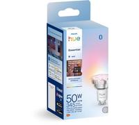 Philips Hue Essential Spot LED Connecté GU10, White and Color Ambiance, 4,7 W, 2200-6500 K, 345 lumens, intensité réglable, compatible Alexa, Google Assistant et Apple Home, pack de 1