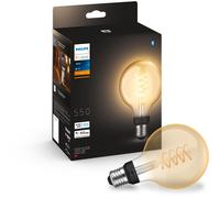 Ampoule LED connectée PHILIPS HUE White E27 9W Filament Globe