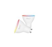 Trust WiFi GU10 Ampoule Connectée Compatible avec Alexa et Google Home, Ampoule LED Couleur Sans Hub, 2.4GHz Lampe LED WiFi Spotlight Blanc et Couleur - Lot de 2