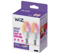 Ampoule LED connectée WIZ Couleur E14 Flamme 40W x2