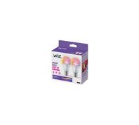 WiZ Ampoule LED Connectée, Couleur, Ampoule E27, équivalent 60W, détecteur de mouvement, Connexion Wi-Fi, Contrôle possible par la Voix, App, Alexa, Google Assistant et Apple HomeKit, Pack de 2