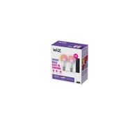 Wiz Ampoule LED connectée Kit E27 – 2x équivalent 60W, Wi‑Fi, télécommande, compatible Alexa/Google