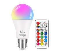 Ampoule LED Couleur B22 10W Changement de Couleur Dimmable LED Bulbs 12 choix de couleurs,21 key Télécommande Compris pour la décoration de la maison/bar/éclairage ambiant KTV, RGB