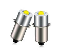 Ampoule LED de rechange P13.5S for lampes de poche, 3 W, 6-24 V CC, 200 lm, compatible avec Maglite/Ledlenser, haute efficacité énergétique.(Cold white 6000K,2pcs)