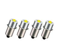 Ampoule LED de rechange P13.5S for lampes de poche, 3 W, 6-24 V CC, 200 lm, compatible avec Maglite/Ledlenser, haute efficacité énergétique.(Warm white 3000K,4pcs)