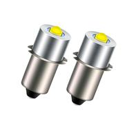 Ampoule LED de rechange P13.5S for lampes de poche et frontales, 3 W, 6-24 V CC, haute puissance, compatible avec Maglite/Ledlenser, lot de 2(White 6000K)