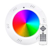 Ampoule LED de surface pour piscine étanche IP68 submersible, lumière de couleur RVB 35 W 12 V AC avec télécommande [Classe énergétique G]