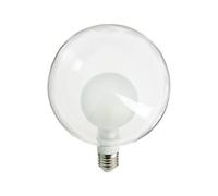 Ampoule Led Déco, Double Verre, Forme De Globe, Culot E27, Blanc Neutre, Forme Allongée