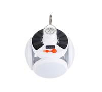 Ampoule Led DéFormable Pliante, Ampoule Solaire SphéRique Blanche De Secours Pour Camping En Plein Air, Marché Nocturne, Double Batterie Usb
