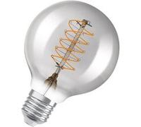 Osram Vintage 1906 lampe à LED avec teinte fumée, 7,8W, 360 lm, forme de balle avec 80 mm de diamètre et sockel E27, couleur de lumière blanche chaude, filament en spirale, dimmable de durée de vie