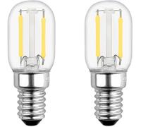 Ampoule LED E14 1W pour Refrigerateur, T22, Équivalent 15W E14 Incandescent, Blanc Chaud 2700K, 230V, Petit LED E14, lot de 2