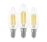 Ampoule LED E14 3X7W verre transparent