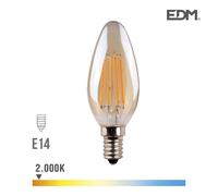 Ampoule Led E14 4,5w Bougie ?Quivalent ? 30w - Blanc Chaud 2000k