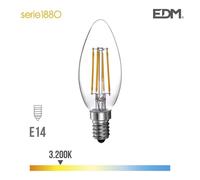 Ampoule Led E14 4w Bougie ?Quivalent ? 25w - Blanc Chaud 3200k