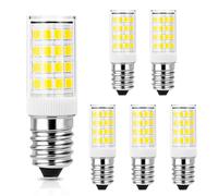 Ampoule LED E14 4W Équivalent Ampoule 40W, E14 LED Blanc Froid 6000K Petite vis Edison, AC 220-240V, 400lm Sans Scintillement, Non Dimmable, pour Réfrigérateur, Hotte Cuisine, Lustres, Lot de 6