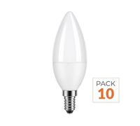 Ampoule LED E14 6W 220V C37 180° Dimmable - Pack de 10 - Blanc Froid 6000K - 8000K