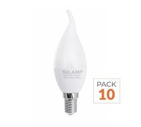 Ampoule LED E14 Flamme 8W 220V Ø38mm - Pack de 10 - Blanc Froid 6000K - 8000K