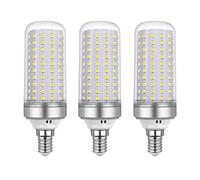 Ampoule Led E14 Maïs 20w, AC175-265V, 2200LM Blanc Froid 6000K, Non Dimmable, 200W Ampoule Halogène Équivalent, Ampoule Maïs Led pour Lustres, Plafonniers, Lampes de Table et Lampadaires, Lot de 3