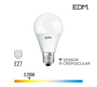 EDM BOMBILLA CREPUSCULAR STANDARD LED E27 10W 932lm 3200K LUZ CALIDA Ø6x11cm