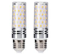 Ampoule LED E27 12W Blanc Chaud 3000K, Ampoules à vis Edison E27, Équivalent à une Ampoule Halogène 100W 120W, Ampoules LED E27 Maïs pour Lampe de Bureau, Non Dimmable, AC 175-265V, , Paquet de 2