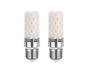 Ampoule LED E27 12W Blanc Neutre 4000K 1450LM, 84 LEDs, Équivalent Lampe Halogène E27 100W, AC 220V, Ampoule LED Mais E27 Neutre pour Plafonnier, non-dimmable, lot de 2