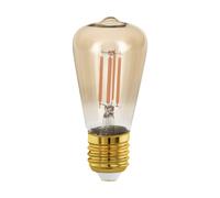 Ampoule LED E27 1X4W verre ambre