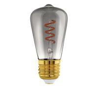 Ampoule LED E27 1X4W verre vaporisé noir transparent