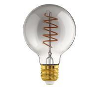 Eglo Ampoule LED E27 connect.z G80 ZigBee dimmable blanc chaud 4W verre fumé vintage Alexa
