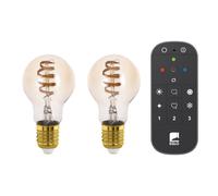 Ampoule LED E27 2X4,9W verre ambre
