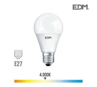 Ampoule Led E27 7w Ronde A60 ?Quivalent ? 46w - Blanc Naturel 4000k