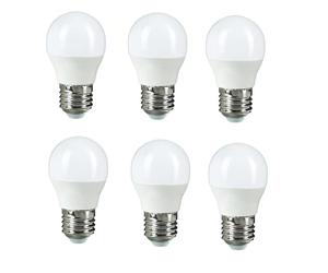 Ampoule LED E27 A15/G45 5W Equivalent 40W Économie D'énergie Éclairage 500LM 3000K-6500K Non Dimmable Pour Intérieur Salon Chambre Salle À Manger (E27 5W Blanc Froid 6500k,6pcs)