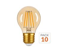 Ampoule LED E27 Filament 4W G45 240° Dimmable - Pack de 10 - Blanc Chaud 2300K - 3500K