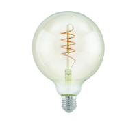 Ampoule LED E27 filament verre Ampoule LED rétro Edison, variateur à 3 niveaux, boule claire, 4W 280lm 2200K blanc chaud, DxH 7,5x13,5 cm