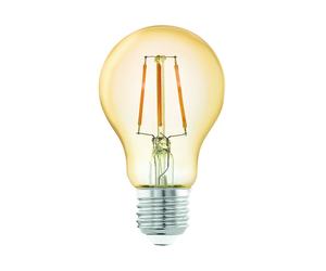 Ampoule LED E27 filament verre Retro Ampoule LED Edison, boule ambre, 4W 320lm 2200K blanc chaud, DxH 7,5x13,5 cm