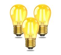 Ampoule LED E27 Vintage 2.5W - G45 Verre Ambré 2200K Blanc Chaud, Ampoule Rétro à Vis, Équivalent 20-25W, Faible Consommation, Non-Dimmable, Idéale pour Lampe de Chevet, Salon, Décoration (Lot de 3)