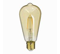 Ampoule LED E27 Vintage ST64 Culot E27 - Ampoule Vintage E27 LED Angle Éclairage 320°- Ampoule Filament E27 3 8W Équivalant 30W 350 Lm - Ampoule LED Vintage Lumière Blanche Chaude - RFDE400STA Xanlite