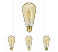 Ampoule LED E27 Vintage ST64 Culot E27 - Ampoule Vintage E27 LED Angle Éclairage 320°- Ampoule Filament E27 3 8W Équivalant 30W 350 Lm - Ampoule LED Vintage Lumière Blanche Chaude - RFDE400STA Xanlite