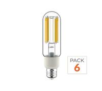 SILAMP Ampoule LED Éclairage Public E27 18W 2700lm (Pack de 6) - Blanc Chaud 2300K - 3500K