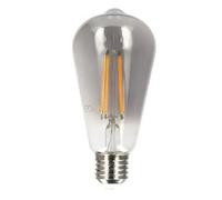 EDO Vintage Ampoule Décorative DARI E27 Filament 7W Blanc Chaud 1800K 300lm SMOKE ST64 Ampoule de Décoration LED - Idéal pour le Design Rétro et Industriel, Non Dimmable