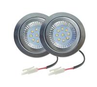 Ampoule LED encastrable for hotte de cuisine, équivalent halogène 15W, 1.5W, 12V, 220V, for placard, sous-armoire, verre transparent, 2 pièces(12V DC White)