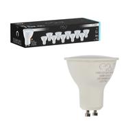 EDO, SET 10x FARI LED Ampoule M10 10 pièces - 7.5 Watts, blanc froid- 6500K CW, 700lm, non graduable, led GU10 6500K, ampoules à économie d'énergie, ampoules led, Multipack 10, EDO777492