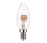 Ampoule LED Fil. Torsadé - Flamme lisse Claire 2200K 2W 100L E14 dimmable IRC90