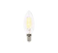 Ampoule LED Filament E14-6W - 700lm - Blanc Chaud 2700K - Angle 320° - Forme Flamme