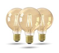 Ampoule LED Filament E27 Dorée, Globe G80, Lumière blanche chaude 2100K, Non dimmable, 3,5W 250 Lumens (3)