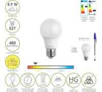 Ampoule Led Filament Globe Bulb Mini Thread E14. 4,5 Watt. Equivalent à 40 Watt. 470 Lumens. Lumière chaude (2700º K.)