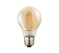Ampoule LED filament rétro Vintage ampoule sphérique E27,verre ambre, 7 watts 630 lumens 2200 kelvins blanc chaud, DxH 6x10,6 cm