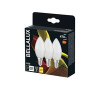 BELLALUX Lampe à LED E14 – optique mate, blanc chaud 2700K, 470 lm – remplace 40W – Lot de 3